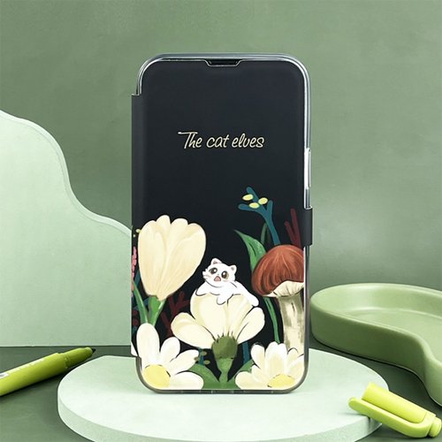 Little Night Cat iPhone Flip Case Shop keeke Phone Cases Pinkoi