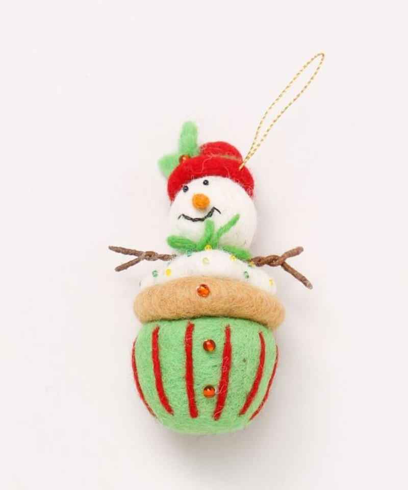 【熱門預購】羊毛氈杯子蛋糕聖誕吊飾 (4色) LNBP5306 - 擺飾/家飾品 - 羊毛 