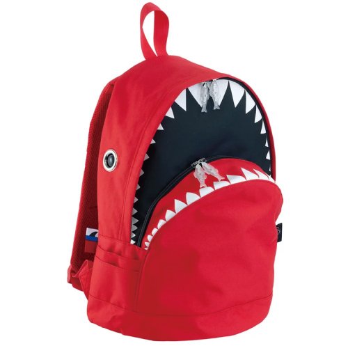 Morn Creations Genuine Cute Shark Backpack (L) Black (SK-101