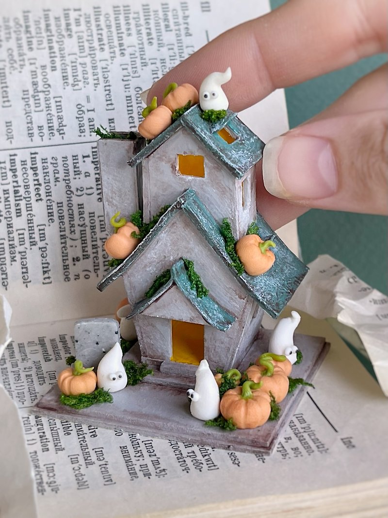 Miniature haunted house for Halloween