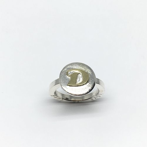 DoB輕珠寶 歐美印章獨家純銀戒指(可更換字體)