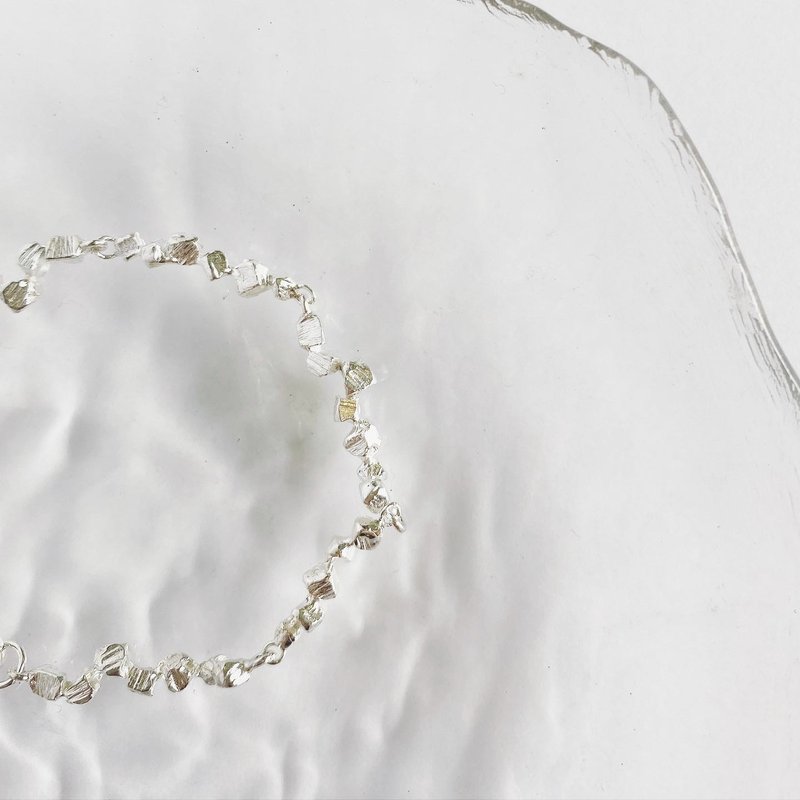 碎片手鏈 Fragment Bracelet 風景系列 925純銀 - 手鍊/手環 - 其他金屬 銀色