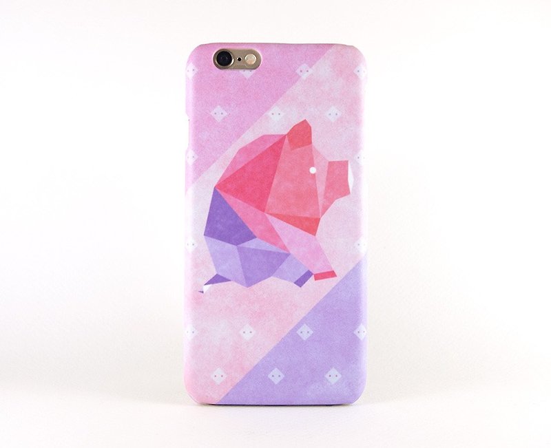 Geometric Pig iPhone case - Phone Cases - Plastic Pink