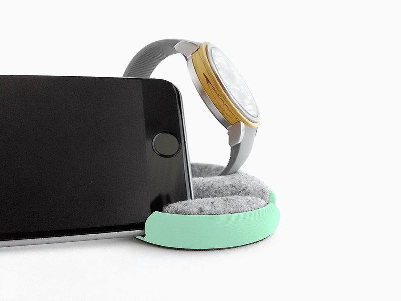 Unique multifunctional tray, Watch stand, Smartphone stand, Smart phone stand - Phone Stands & Dust Plugs - Eco-Friendly Materials Green