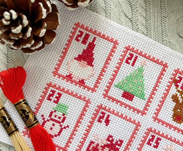 Free Cross stitch advent calendar 