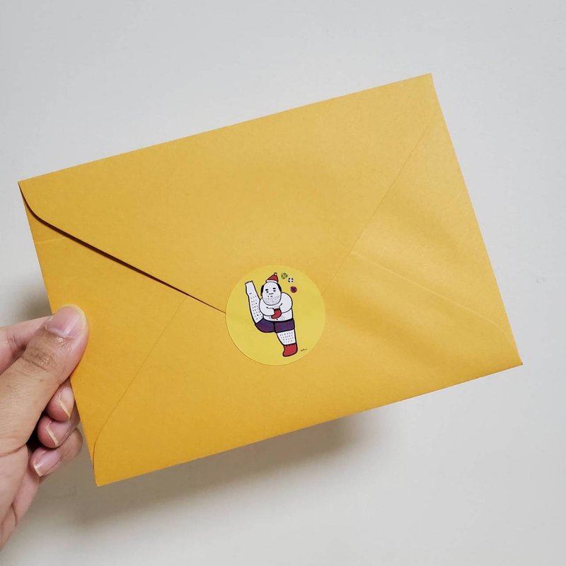 Christmas sealing sticker-double chimney style+envelope - ซองจดหมาย - กระดาษ ขาว