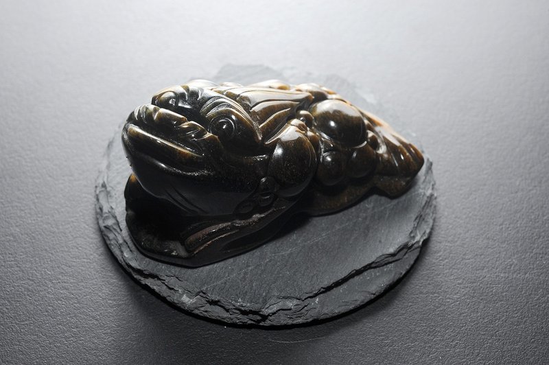 虎眼石金蟾 開運/招財/防小人b3 - 擺飾/家飾品 - 寶石 