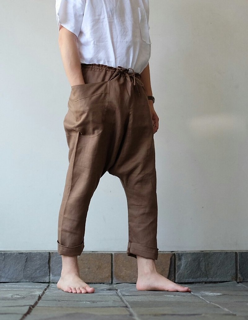 Swarupa Toffee for Him - Men's Pants - Cotton & Hemp Brown