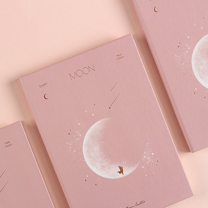 Moon diary月亮萬年曆週誌-新月,DAD15647 - 筆記簿/手帳 - 紙 粉紅色