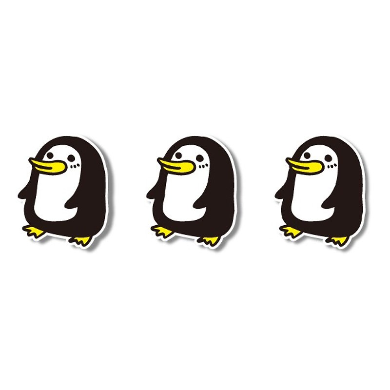 1212 fun design funny stickers everywhere waterproof stickers - cute Penguin Po - Stickers - Waterproof Material Black