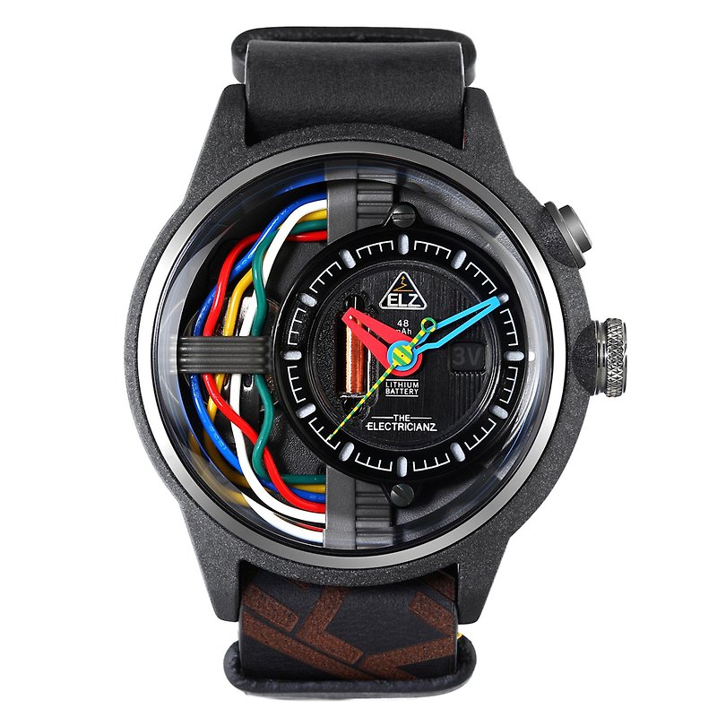 ELZ-發電機 - 男錶/中性錶 - 不鏽鋼 黑色