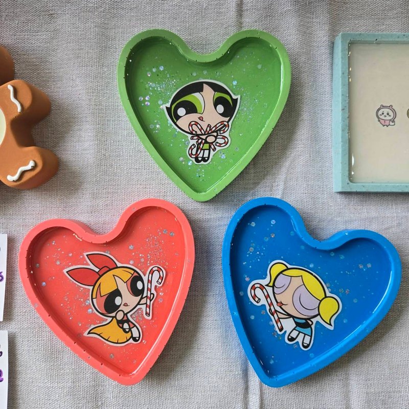 Stone environmentally friendly resin jewelry tray. Cartoon. pet. couple. Idol. Christmas gift. Customized - ของวางตกแต่ง - เรซิน หลากหลายสี