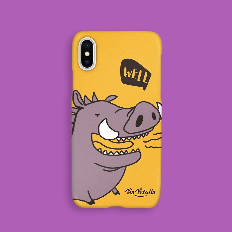 豚電話ケース/iPhone - スマホケース - プラスチック イエロー