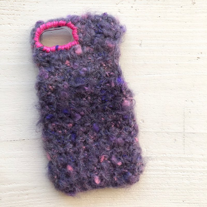 iPhoneケース モヘア purple.pink - 手機殼/手機套 - 其他材質 粉紅色
