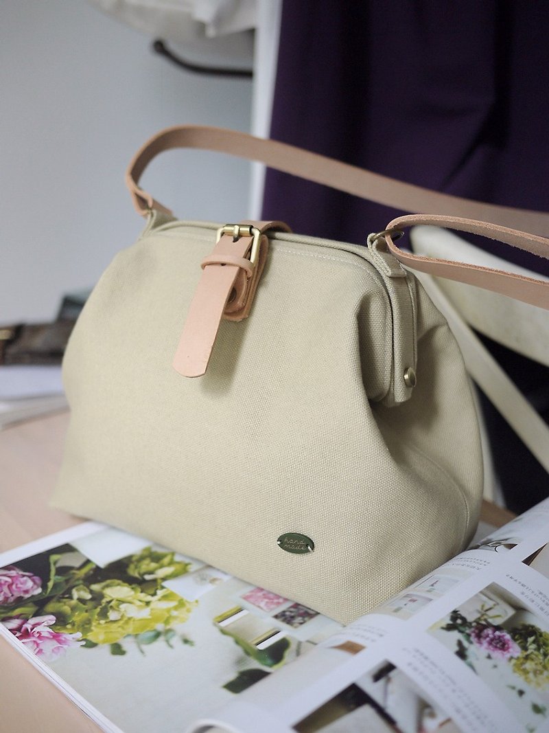 mini doctor bag - Messenger Bags & Sling Bags - Cotton & Hemp Khaki