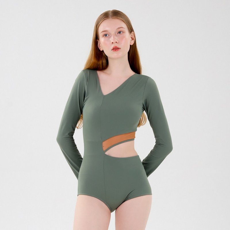 RECYCLE FABRICS - Meg 套裝 - 綠色 / 連身泳衣 082GREE - 女泳衣/比基尼 - 環保材質 綠色