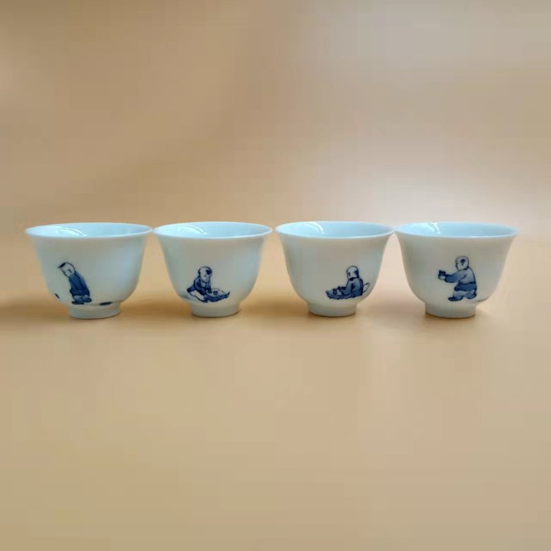 拾金 白瓷青花  清湛聞杯 - 茶壺/茶杯/茶具 - 瓷 