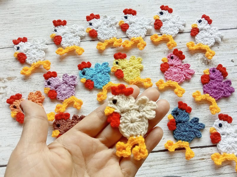 Easy Crochet Chicken Garland Pattern, PDF Pattern - Instant Download - 其他數位商品 - 其他材質 