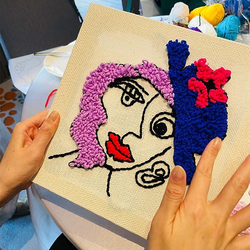 DIY School 手作體驗 【DIY】俄羅斯刺繡材料包. 跟著Picasso玩+教學影片