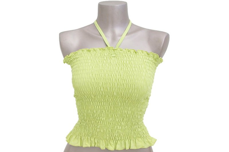 Resort Fashion Item Tube Top Green - Women's Tops - Other Materials Green