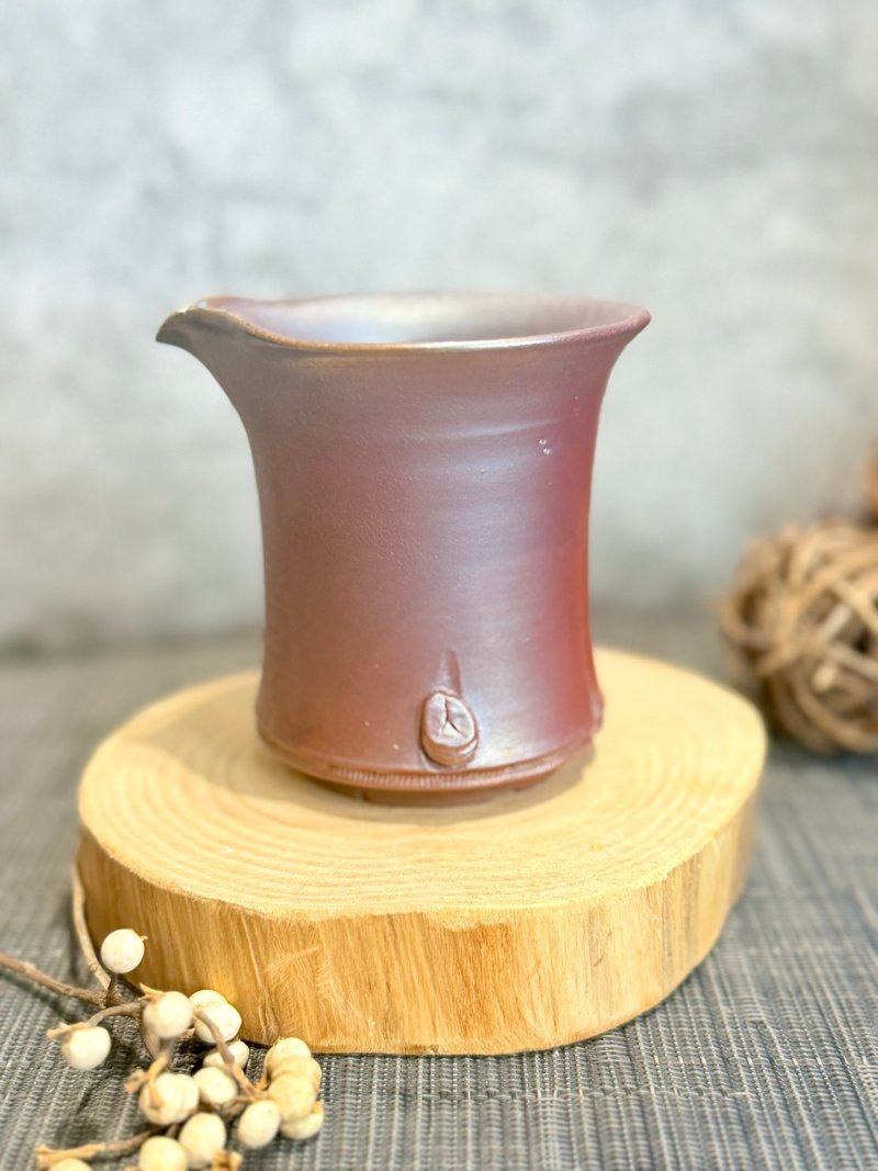 仿竹柴燒公杯 - 茶壺/茶杯/茶具 - 陶 