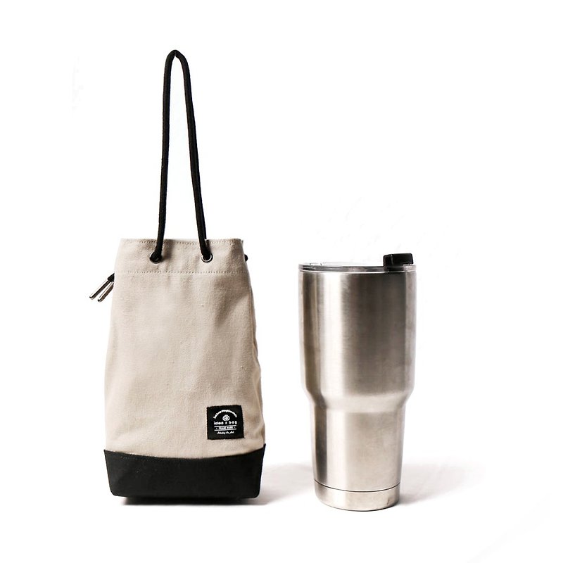 【icleaXbag】Portable Beverage Holder DG31 - ถุงใส่กระติกนำ้ - ผ้าฝ้าย/ผ้าลินิน สีเขียว