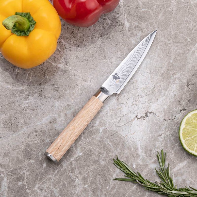 SHUN CLASSIC PARING KNIFE 85mm (White handle) - Knives & Knife Racks - Stainless Steel 