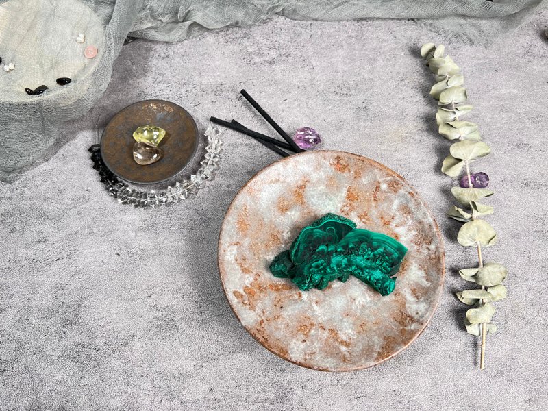 尚比亞。孔雀石 Malachite from Zambia。生命靈數4 - 擺飾/家飾品 - 寶石 