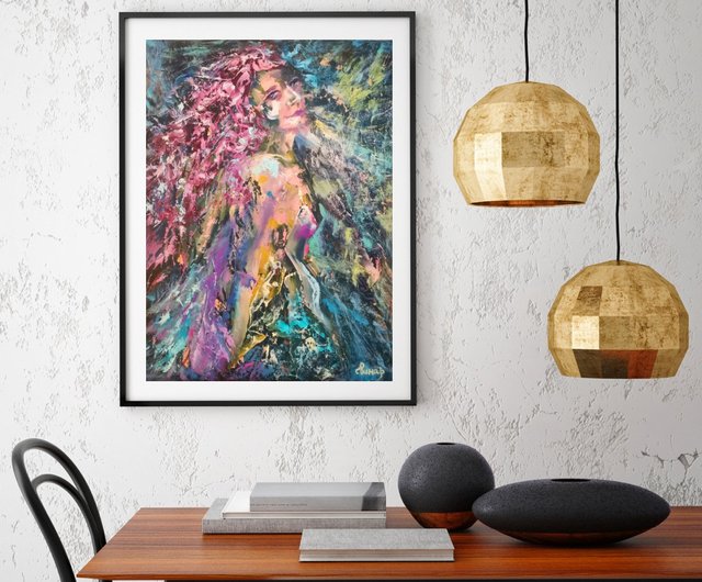 ヌードドリームアート抽象エンジェルガールアートオリジナル油絵