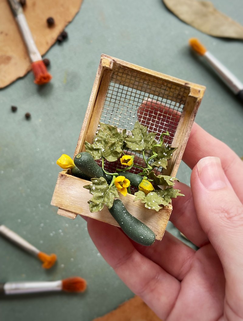 Miniature zucchini garden - 公仔/玩偶 - 其他材質 多色