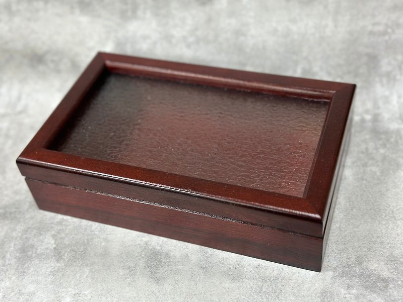 Log breathing independent wood made frosted glass wooden box - Items for Display - Wood 
