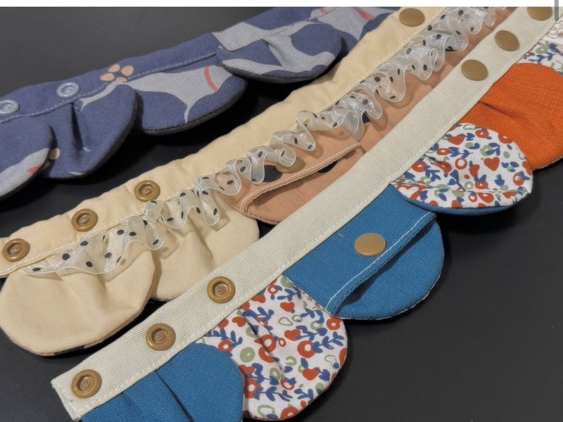 圓形花瓣領巾AirTag袋加購區 - 寵物衣服 - 棉．麻 多色