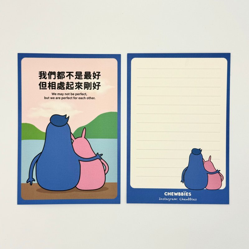 情侶卡片 情人節 情人禮物 - 藍色 - 卡片/明信片 - 紙 藍色