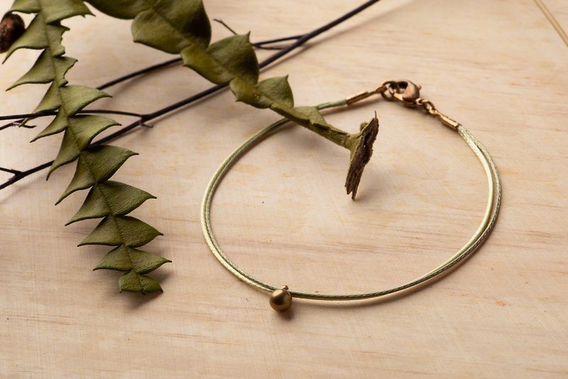 Charlene Handmade Wristband - Bracelets - Other Metals Green