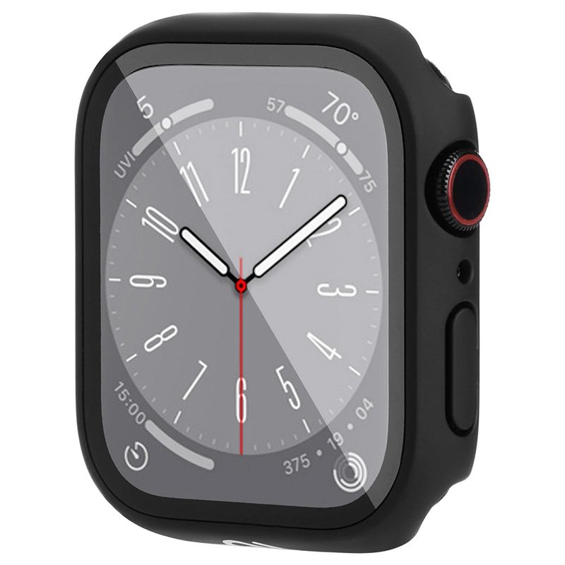 Apple Watch 45mm 7-8代 Tough 內建玻璃貼一體成型保護殼 -黑 - 其他 - 其他材質 