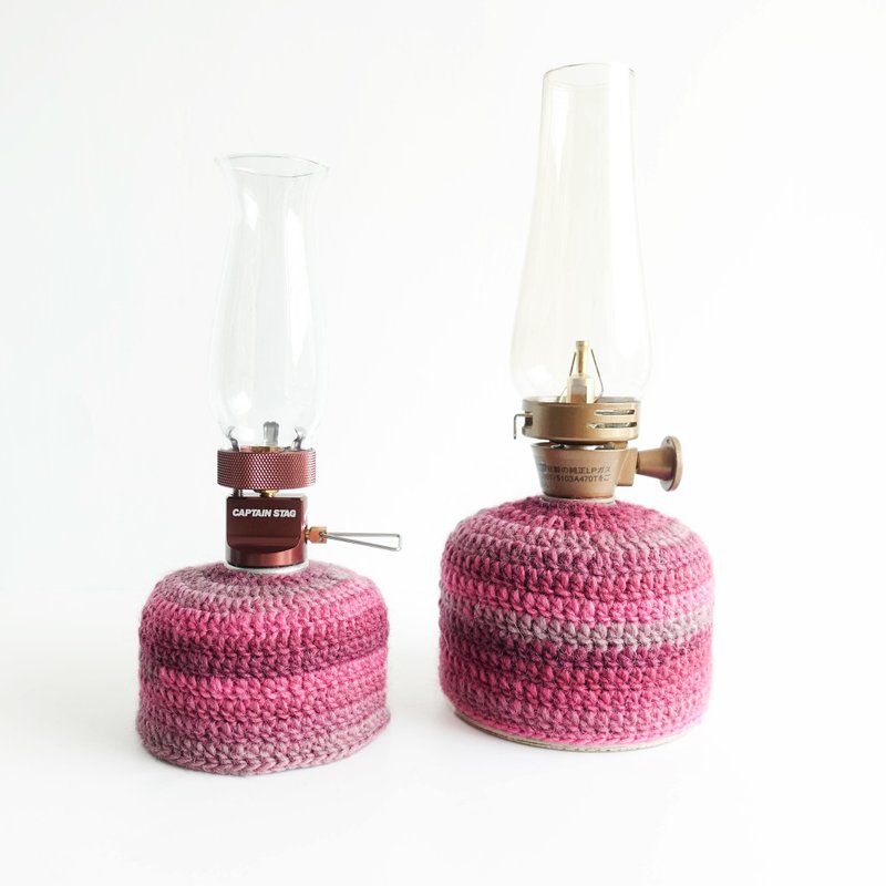 編織桃紅色瓦斯罐保護套 (登山/露營) 壓縮氣罐 高山氣罐 - 露營用品 - 其他人造纖維 紅色