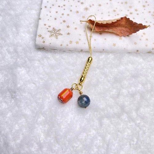 Hoshino Jewelry Kan 琉璃珠 藍晶 事業運 吊墜 琉璃 水晶 天然石 日本手作 聖誕禮物