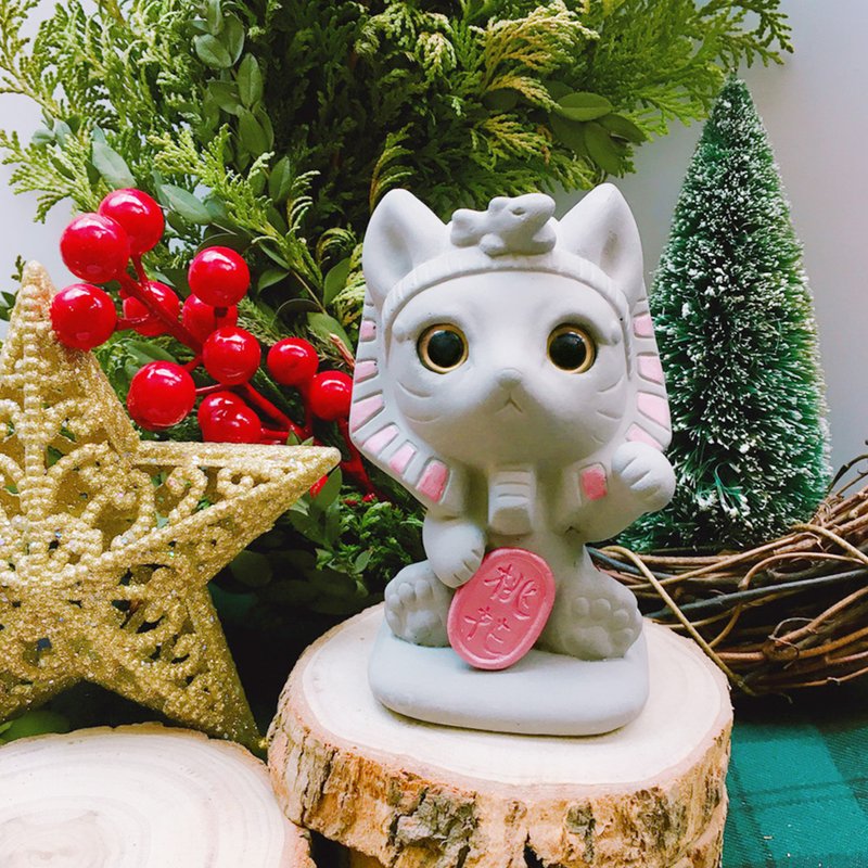 【快速出貨】七夕 桃花愛神貓 水泥擴香石 交換禮物 - 擺飾/家飾品 - 水泥 灰色