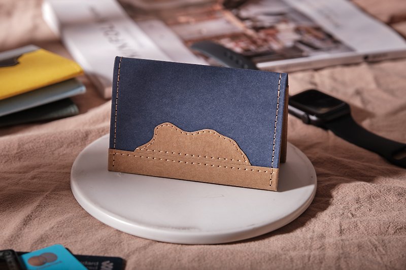 [Environmental Protection and Sustainability] Hong Kong Lion Rock Lionrock Series Simple Business Card Holder - Card Holders & Cases - Paper Blue