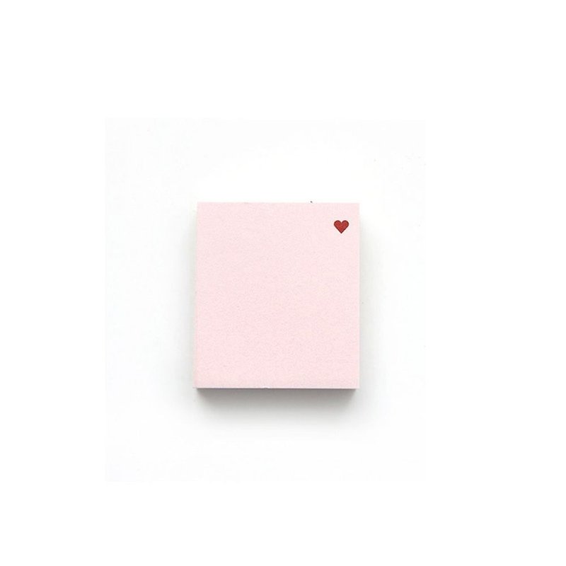 GMZ pastel square crisp index-style post-it notes-07 pink heart, GMZ07204 - Sticky Notes & Notepads - Paper Pink