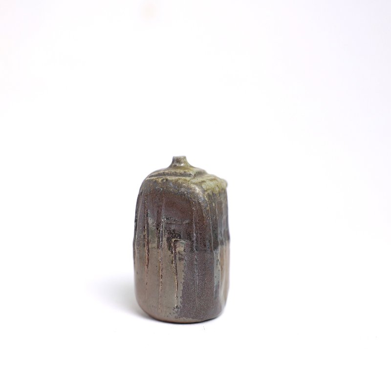 明芽窯 | 柴燒金彩刻紋水滴 陶器 火文 手作 硯台 書法使用 H9 - 其他書寫用具 - 陶 卡其色