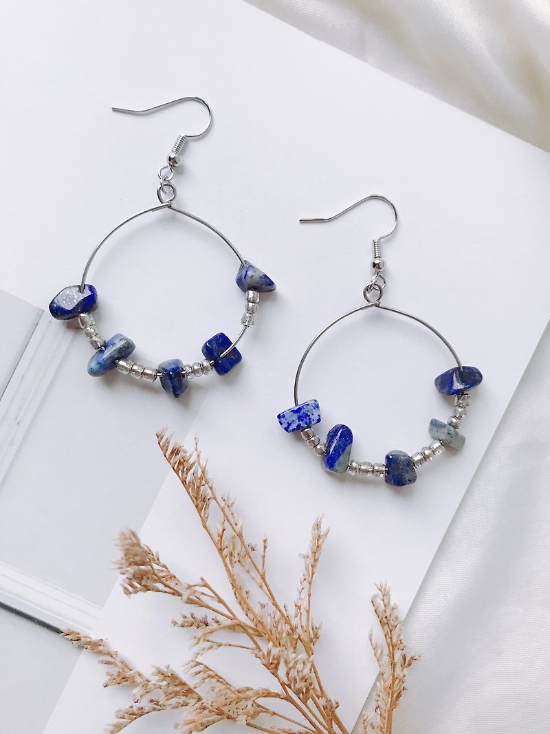 HANDMADE  ACCESSORIES Earrings - Earrings & Clip-ons - Stone Blue