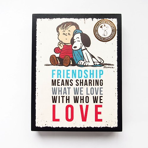 205剪刀石頭紙 Snoopy漫畫擺飾-分享友誼的愛(復古版)【Hallmark-Peanuts史努比