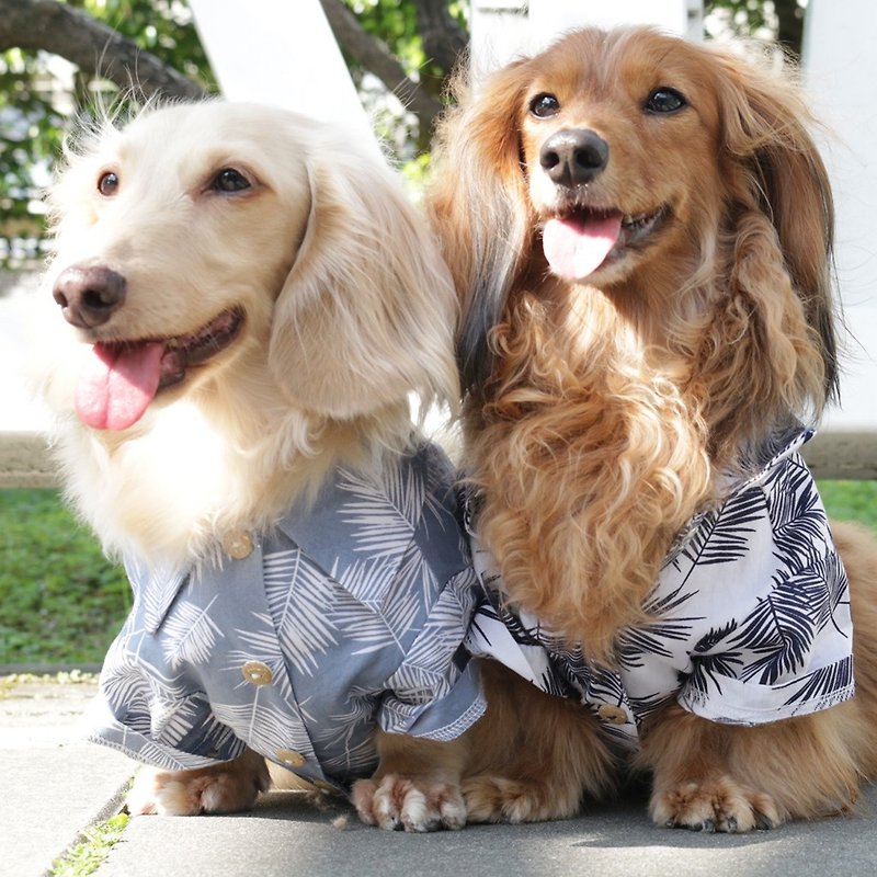 【Momoji】 Pet Aloha Shirt - Hawaiian - ชุดสัตว์เลี้ยง - ผ้าฝ้าย/ผ้าลินิน หลากหลายสี