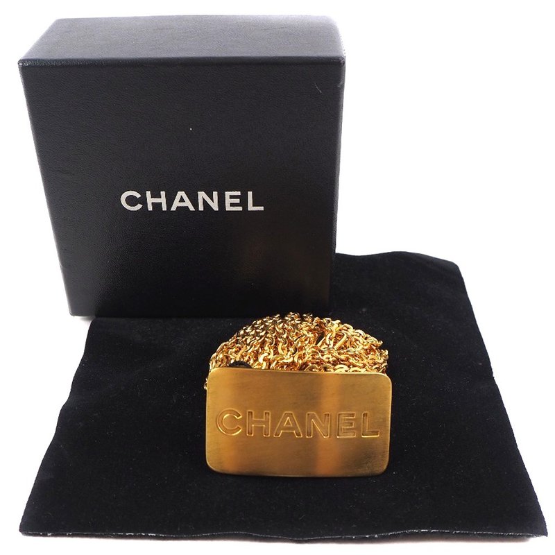 【日本直送】シャネル CHANEL チェーン ベルト ロゴプレート A07689 金メッキ ゴールド 96A レディース【中古】 - 皮帶/腰帶 - 其他金屬 金色
