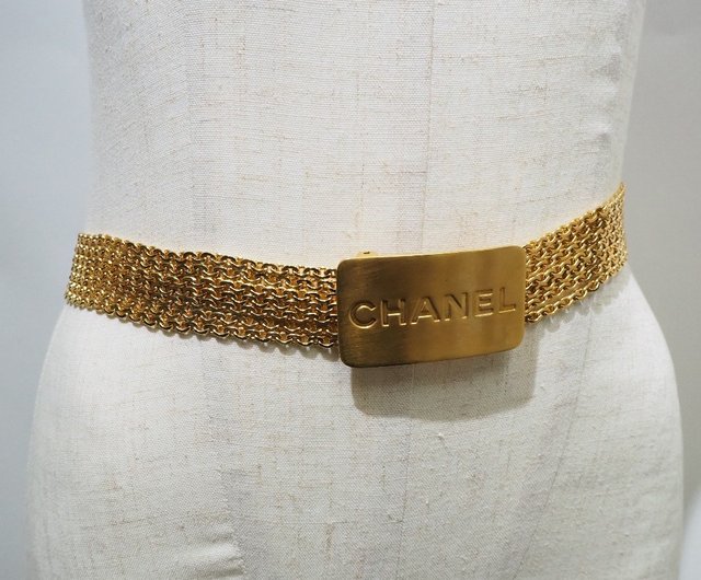 CHANELゴールドチェーンベルト ダブルCロゴ 中古】 シャネル CHANEL ベルト チェーンベルト ココマーク