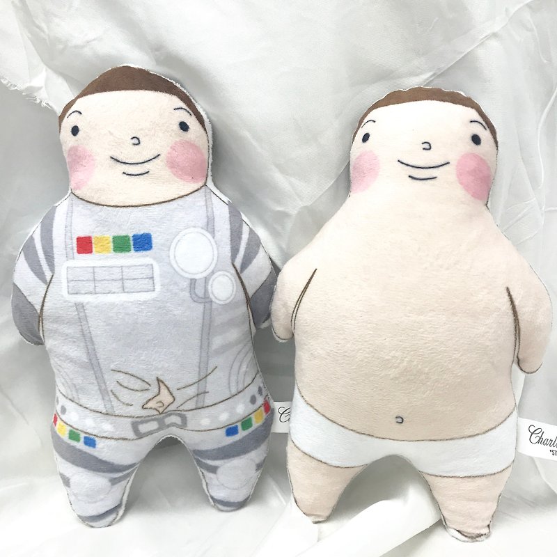 Fat Boy Lok little cushion doll XL size – Astronaut - Stuffed Dolls & Figurines - Polyester Multicolor