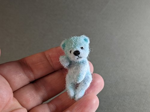 有趣的小狗屋 Teddy bear.Christmas.Collectible miniature,ooak,cute stuffed,kawaii, テディベアちゃん