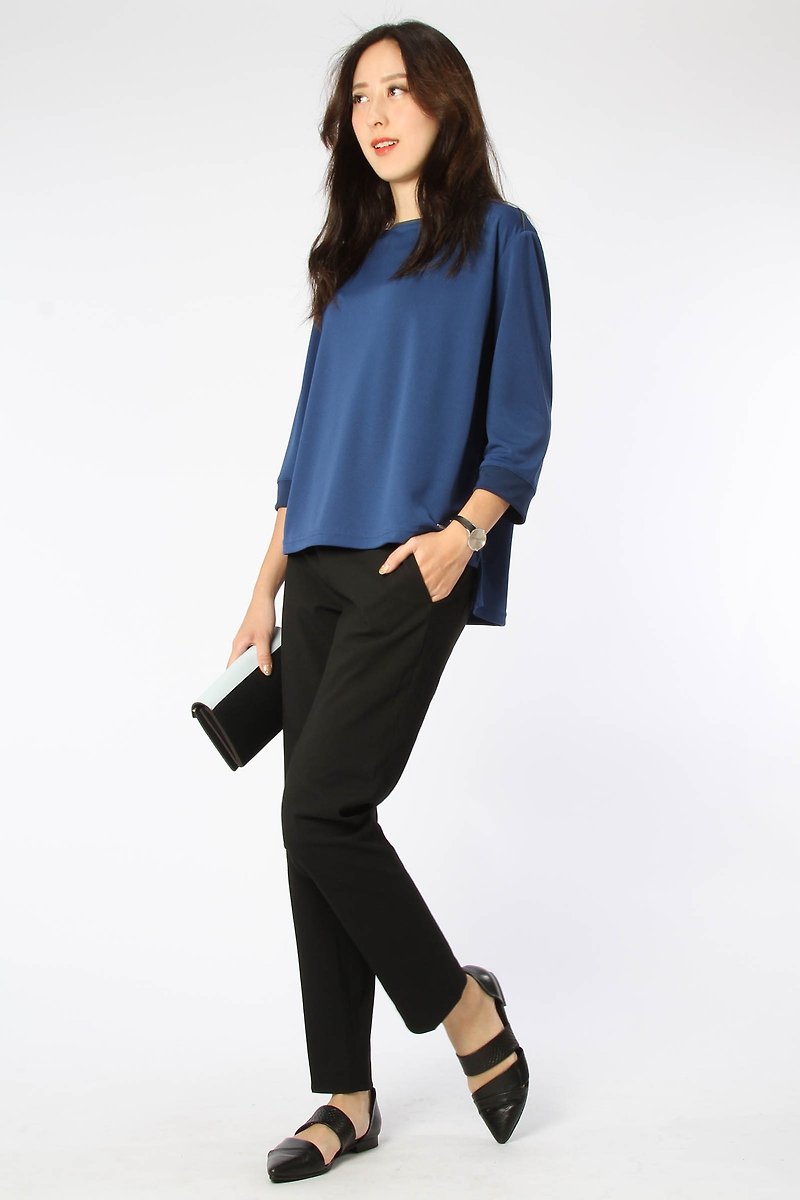 360 degree reflective collar shirt bamboo carbon - Women's Tops - Polyester Blue