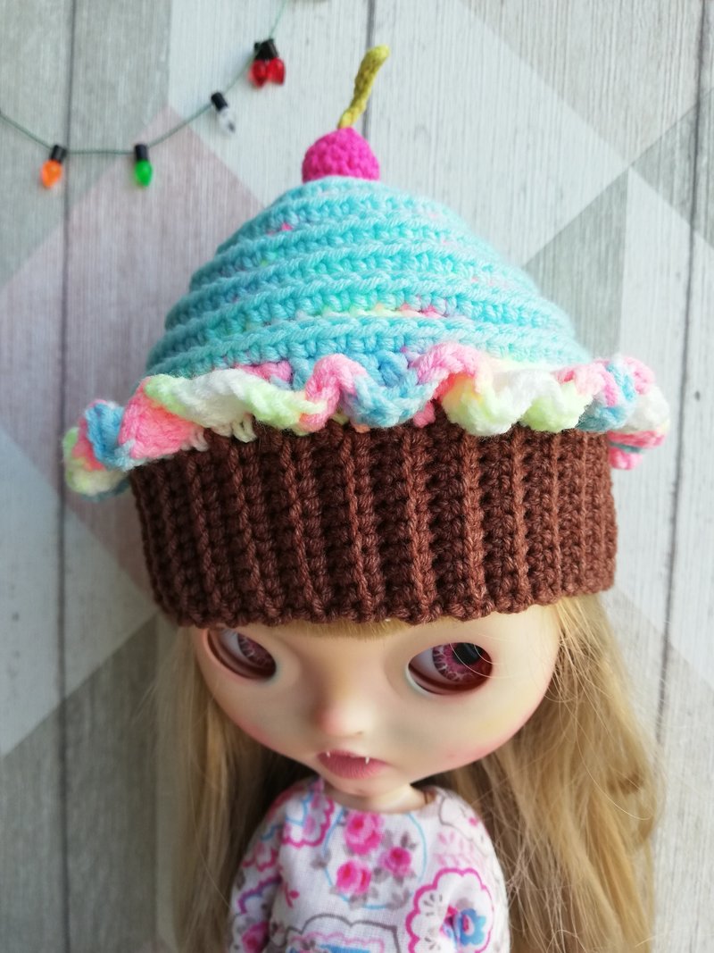 Blythe doll hat Cupcake - 公仔/玩偶 - 棉．麻 多色